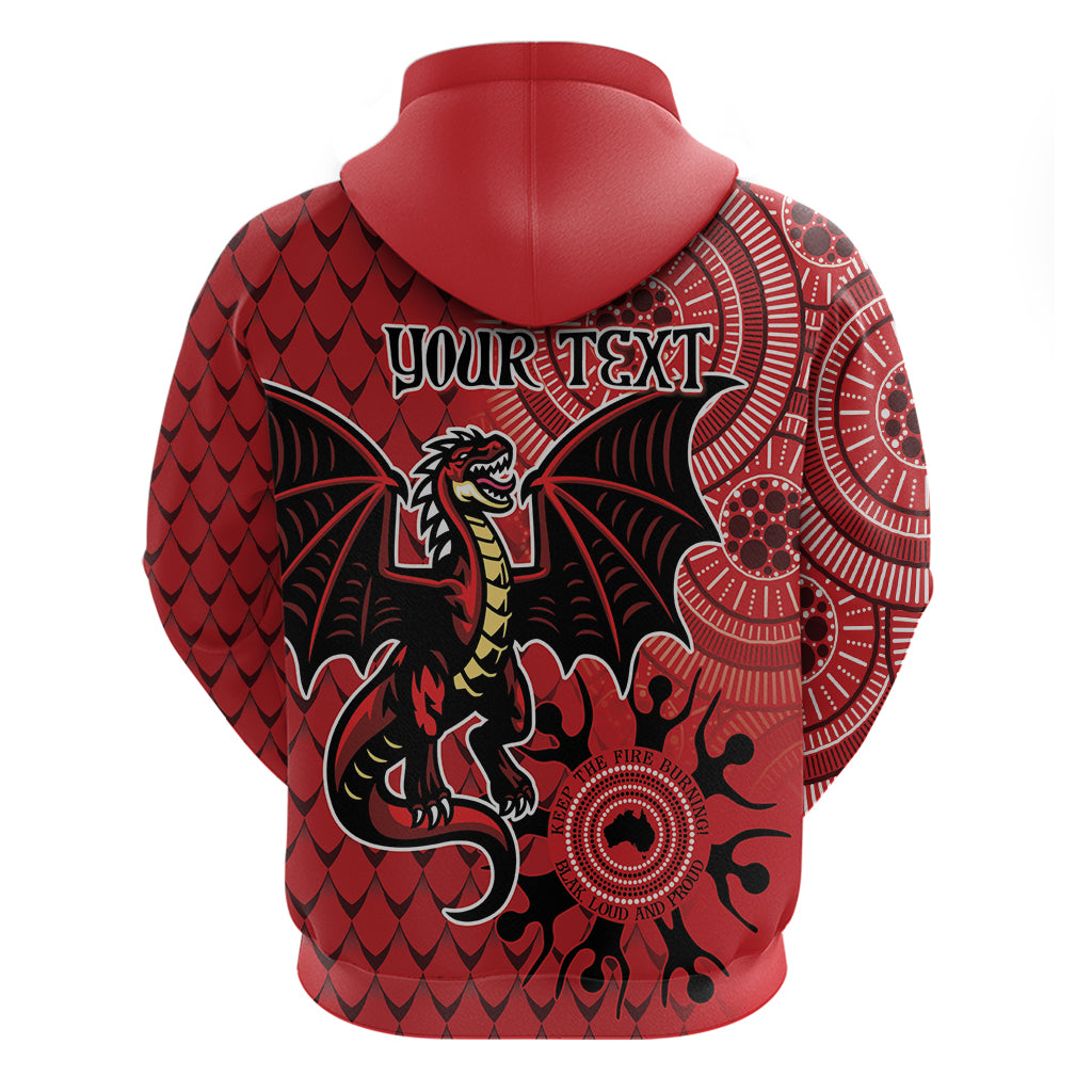 Personalised Dragons NAIDOC Week 2024 Zip Hoodie Aboriginal Fire Burning Sparks
