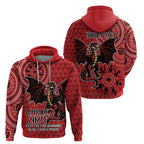 Personalised Dragons NAIDOC Week 2024 Zip Hoodie Aboriginal Fire Burning Sparks