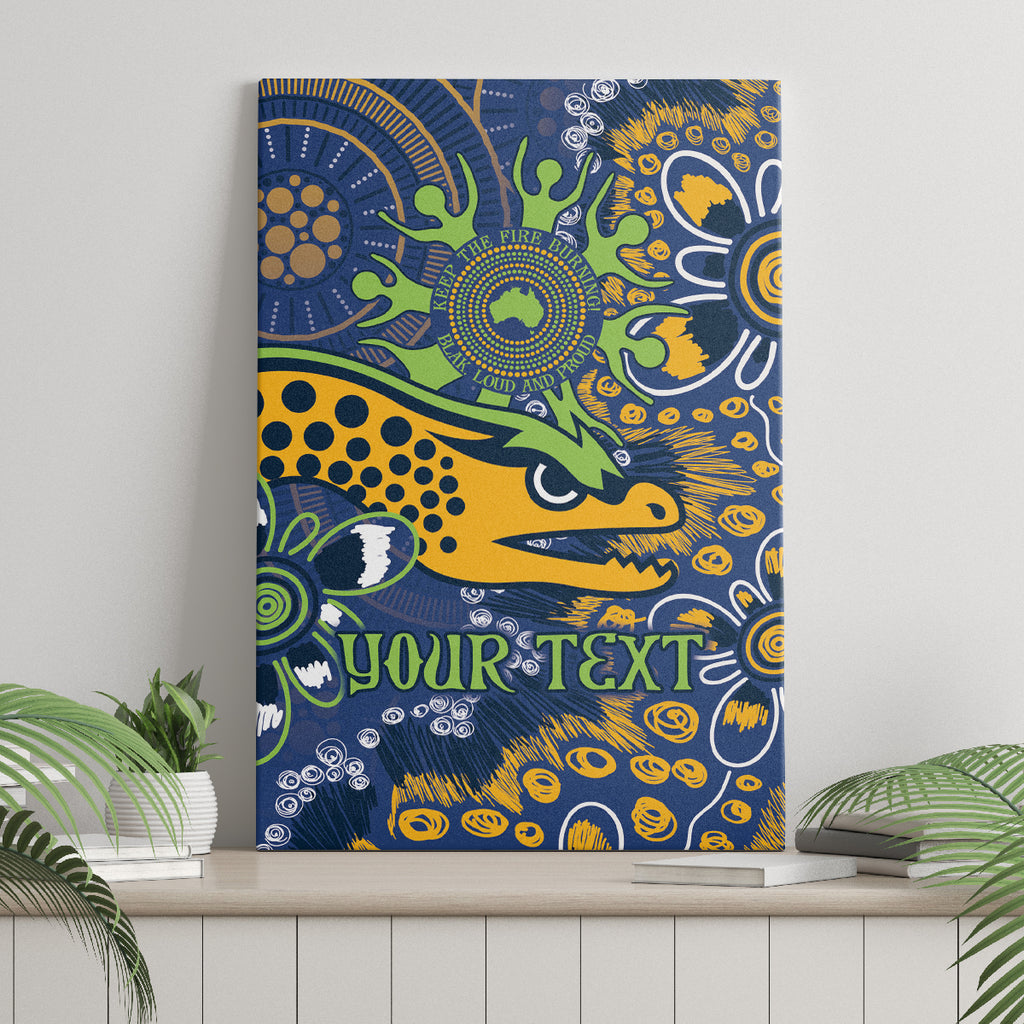Personalised Eels NAIDOC Week 2024 Canvas Wall Art Aboriginal Fire Burning Sparks