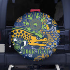 Personalised Eels NAIDOC Week 2024 Spare Tire Cover Aboriginal Fire Burning Sparks