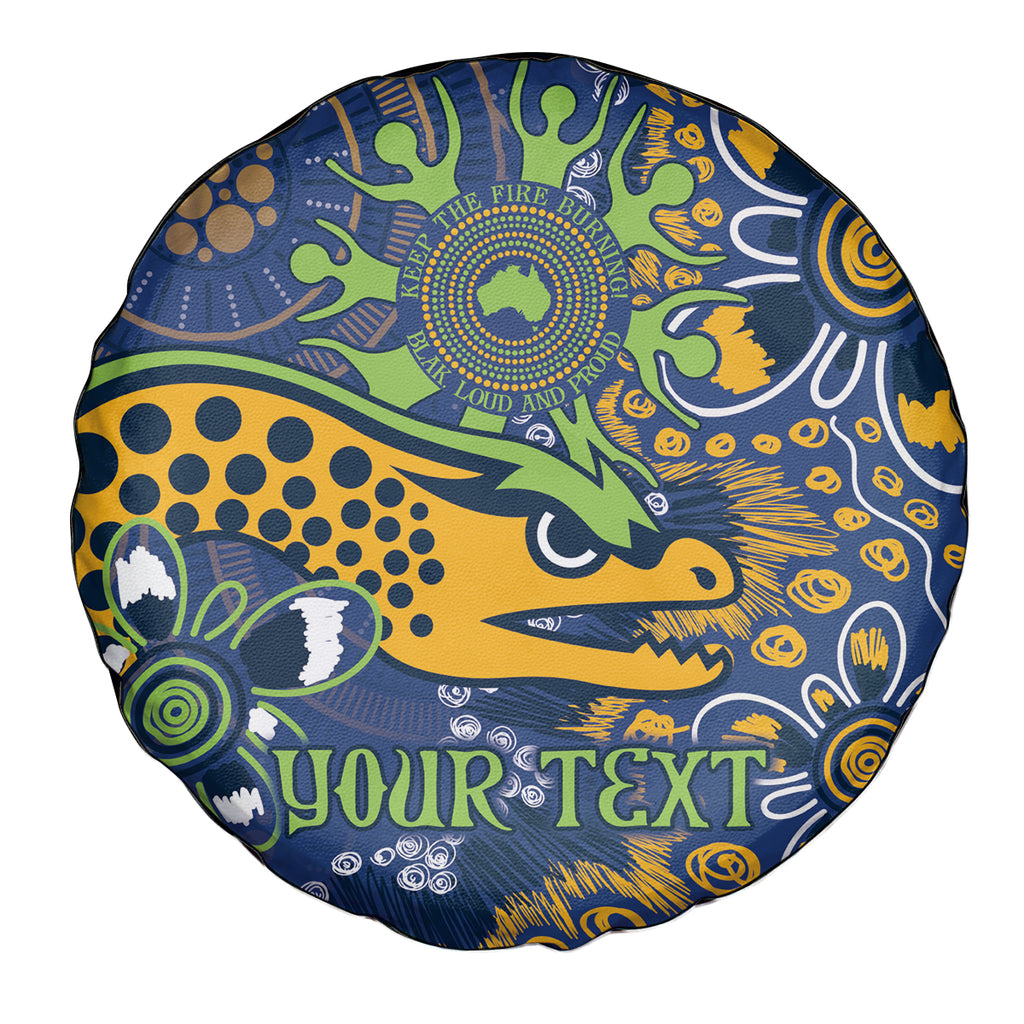 Personalised Eels NAIDOC Week 2024 Spare Tire Cover Aboriginal Fire Burning Sparks