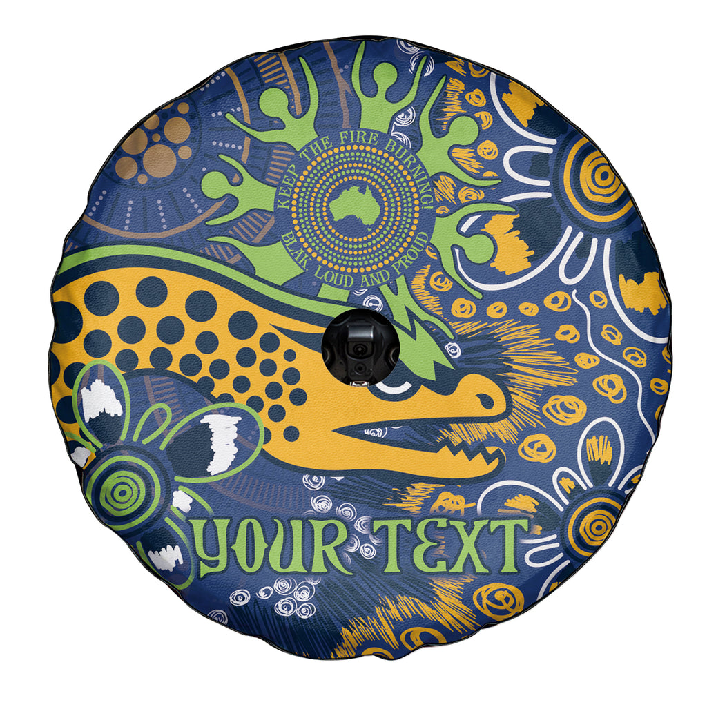 Personalised Eels NAIDOC Week 2024 Spare Tire Cover Aboriginal Fire Burning Sparks
