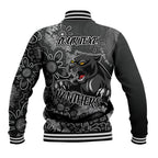 Personalised Panthers NAIDOC Week 2024 Baseball Jacket Aboriginal Fire Burning Sparks