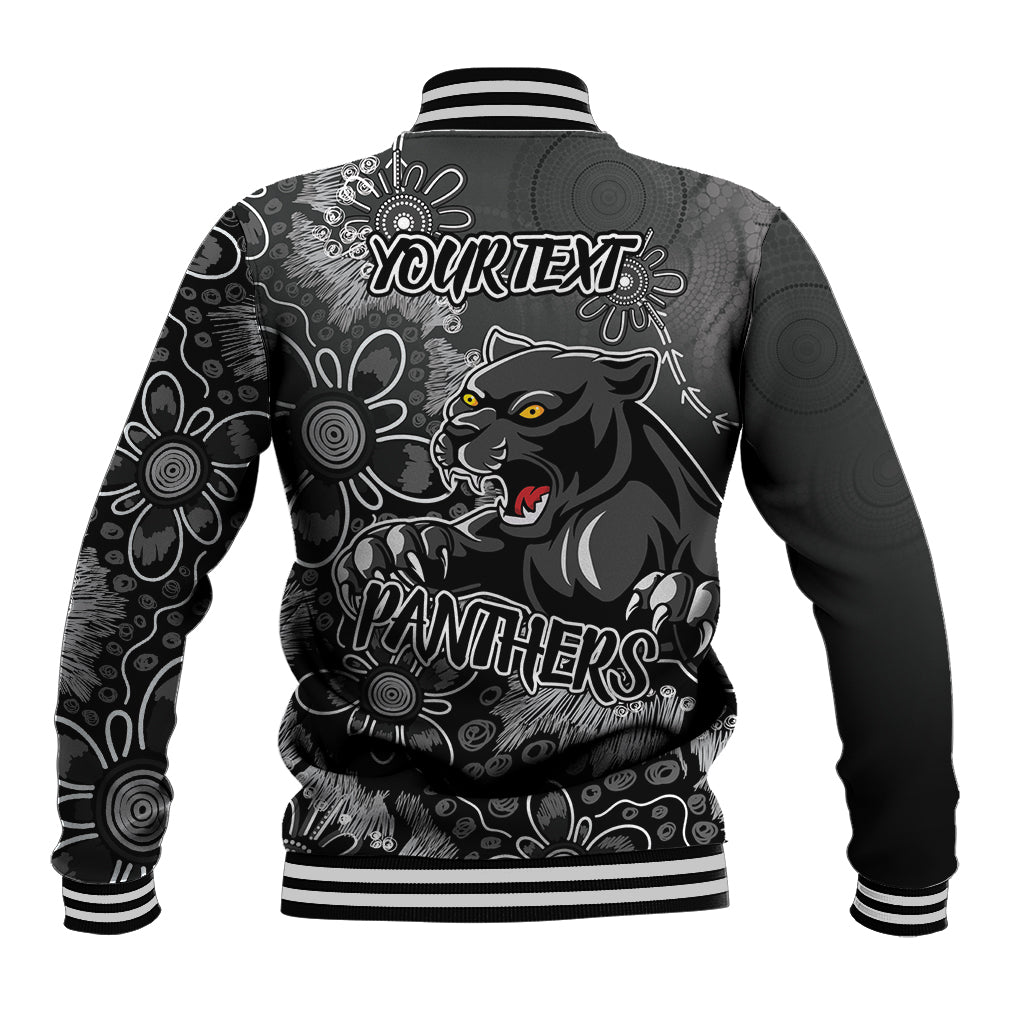 Personalised Panthers NAIDOC Week 2024 Baseball Jacket Aboriginal Fire Burning Sparks