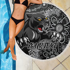 Personalised Panthers NAIDOC Week 2024 Beach Blanket Aboriginal Fire Burning Sparks
