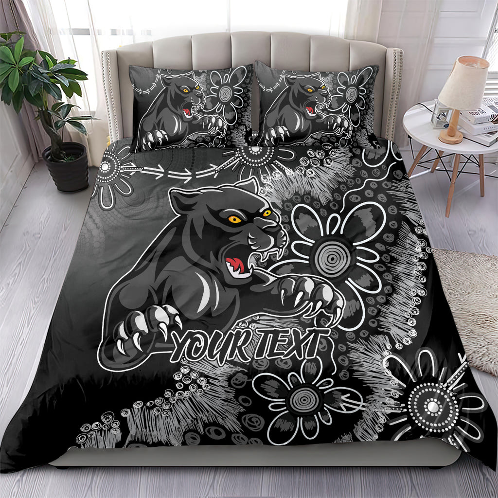 Personalised Panthers NAIDOC Week 2024 Bedding Set Aboriginal Fire Burning Sparks