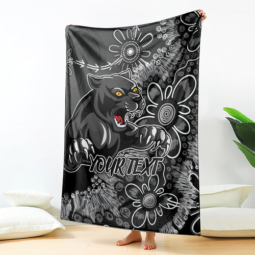 Personalised Panthers NAIDOC Week 2024 Blanket Aboriginal Fire Burning Sparks