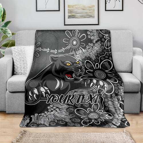 Personalised Panthers NAIDOC Week 2024 Blanket Aboriginal Fire Burning Sparks