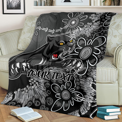 Personalised Panthers NAIDOC Week 2024 Blanket Aboriginal Fire Burning Sparks