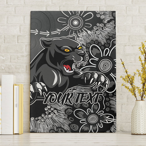 Personalised Panthers NAIDOC Week 2024 Canvas Wall Art Aboriginal Fire Burning Sparks