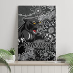 Personalised Panthers NAIDOC Week 2024 Canvas Wall Art Aboriginal Fire Burning Sparks