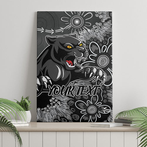 Personalised Panthers NAIDOC Week 2024 Canvas Wall Art Aboriginal Fire Burning Sparks