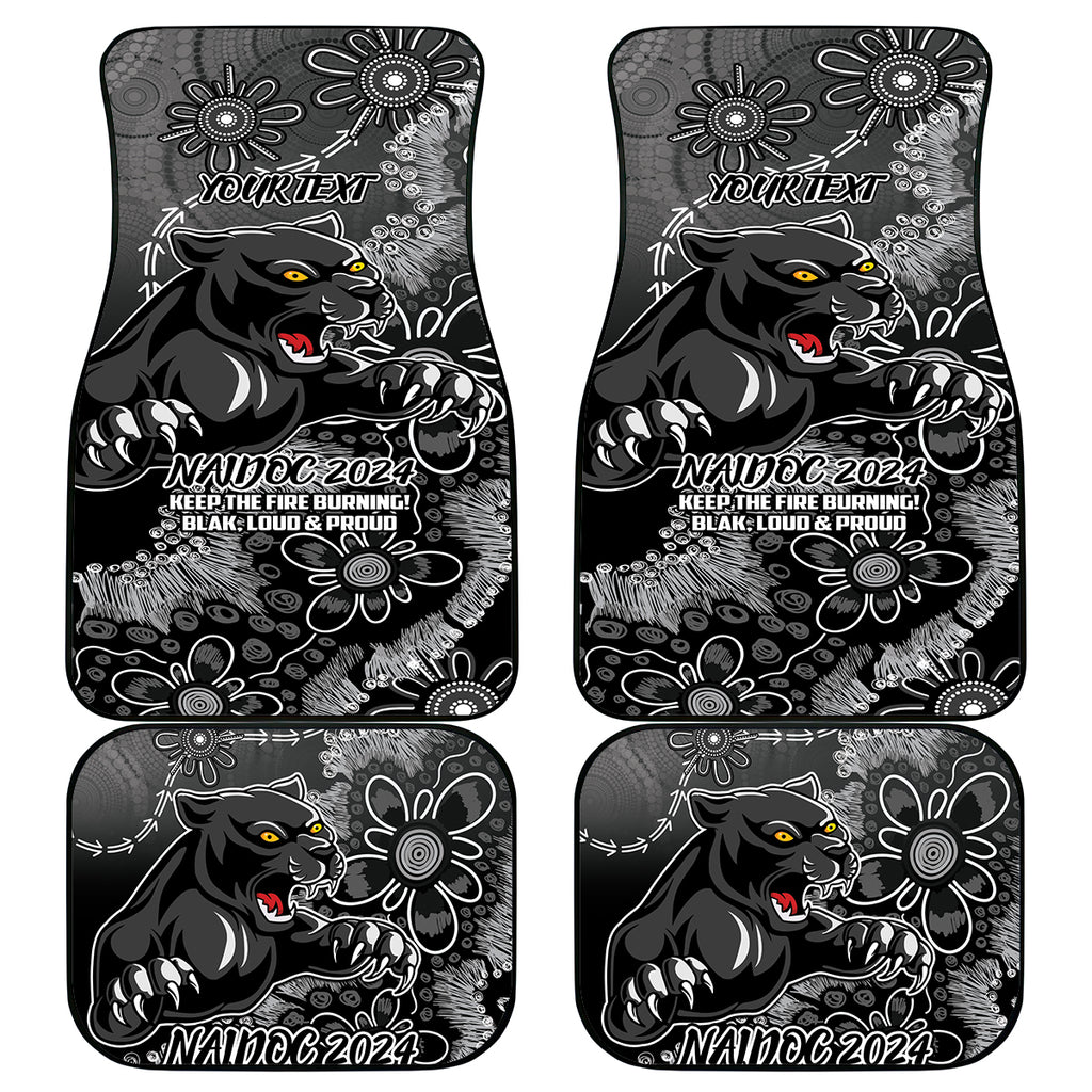 Personalised Panthers NAIDOC Week 2024 Car Mats Aboriginal Fire Burning Sparks