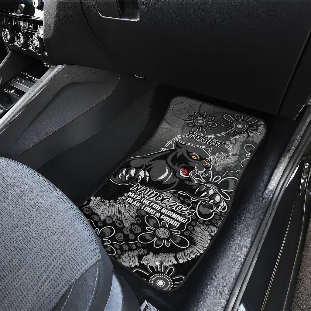 Personalised Panthers NAIDOC Week 2024 Car Mats Aboriginal Fire Burning Sparks