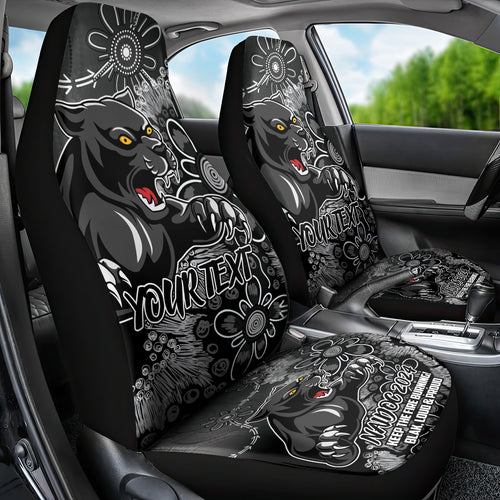 Personalised Panthers NAIDOC Week 2024 Car Seat Cover Aboriginal Fire Burning Sparks