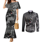 Personalised Panthers NAIDOC Week 2024 Couples Matching Mermaid Dress and Long Sleeve Button Shirt Aboriginal Fire Burning Sparks