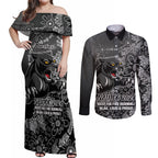 Personalised Panthers NAIDOC Week 2024 Couples Matching Off Shoulder Maxi Dress and Long Sleeve Button Shirt Aboriginal Fire Burning Sparks