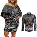 Personalised Panthers NAIDOC Week 2024 Couples Matching Off Shoulder Short Dress and Long Sleeve Button Shirt Aboriginal Fire Burning Sparks