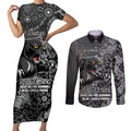 Personalised Panthers NAIDOC Week 2024 Couples Matching Short Sleeve Bodycon Dress and Long Sleeve Button Shirt Aboriginal Fire Burning Sparks