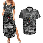 Personalised Panthers NAIDOC Week 2024 Couples Matching Summer Maxi Dress and Hawaiian Shirt Aboriginal Fire Burning Sparks
