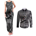 Personalised Panthers NAIDOC Week 2024 Couples Matching Tank Maxi Dress and Long Sleeve Button Shirt Aboriginal Fire Burning Sparks
