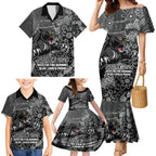 Personalised Panthers NAIDOC Week 2024 Family Matching Mermaid Dress and Hawaiian Shirt Aboriginal Fire Burning Sparks