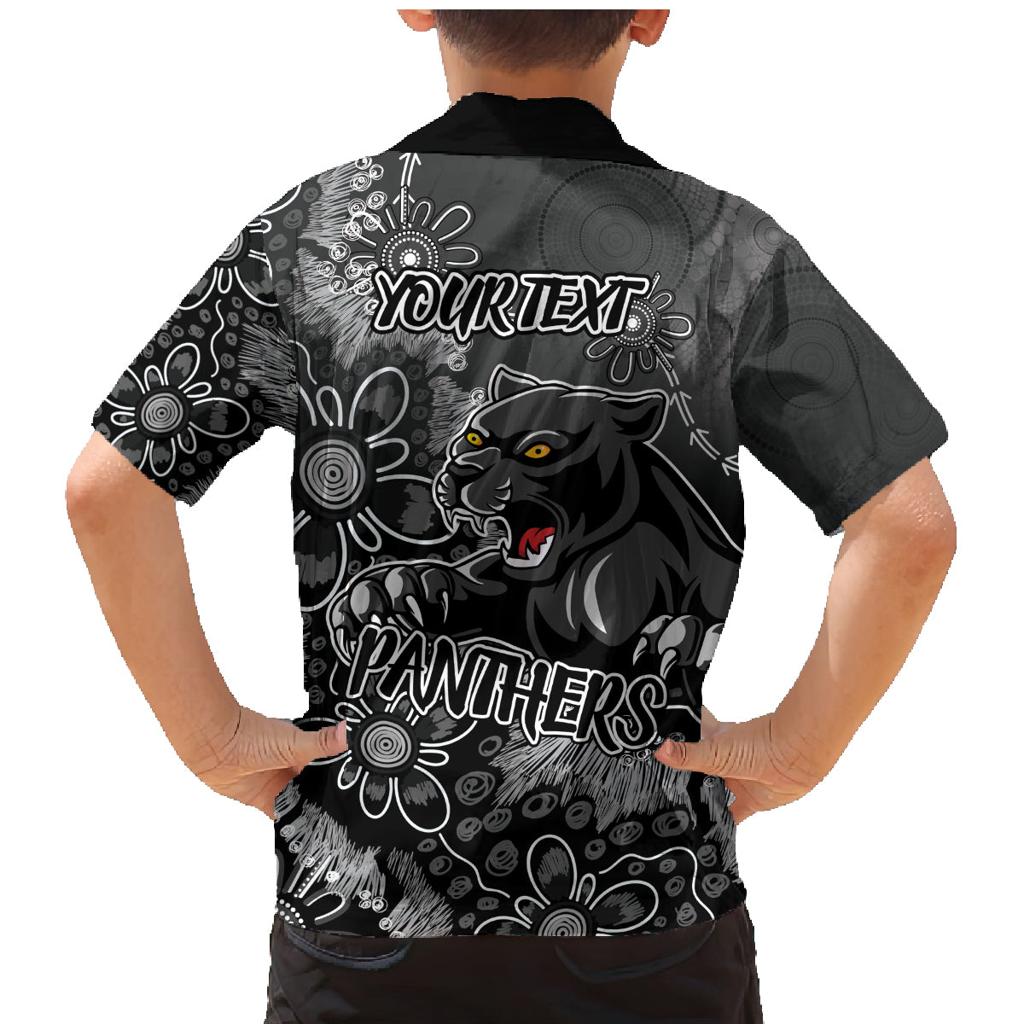 Personalised Panthers NAIDOC Week 2024 Family Matching Mermaid Dress and Hawaiian Shirt Aboriginal Fire Burning Sparks