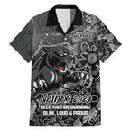 Personalised Panthers NAIDOC Week 2024 Family Matching Mermaid Dress and Hawaiian Shirt Aboriginal Fire Burning Sparks