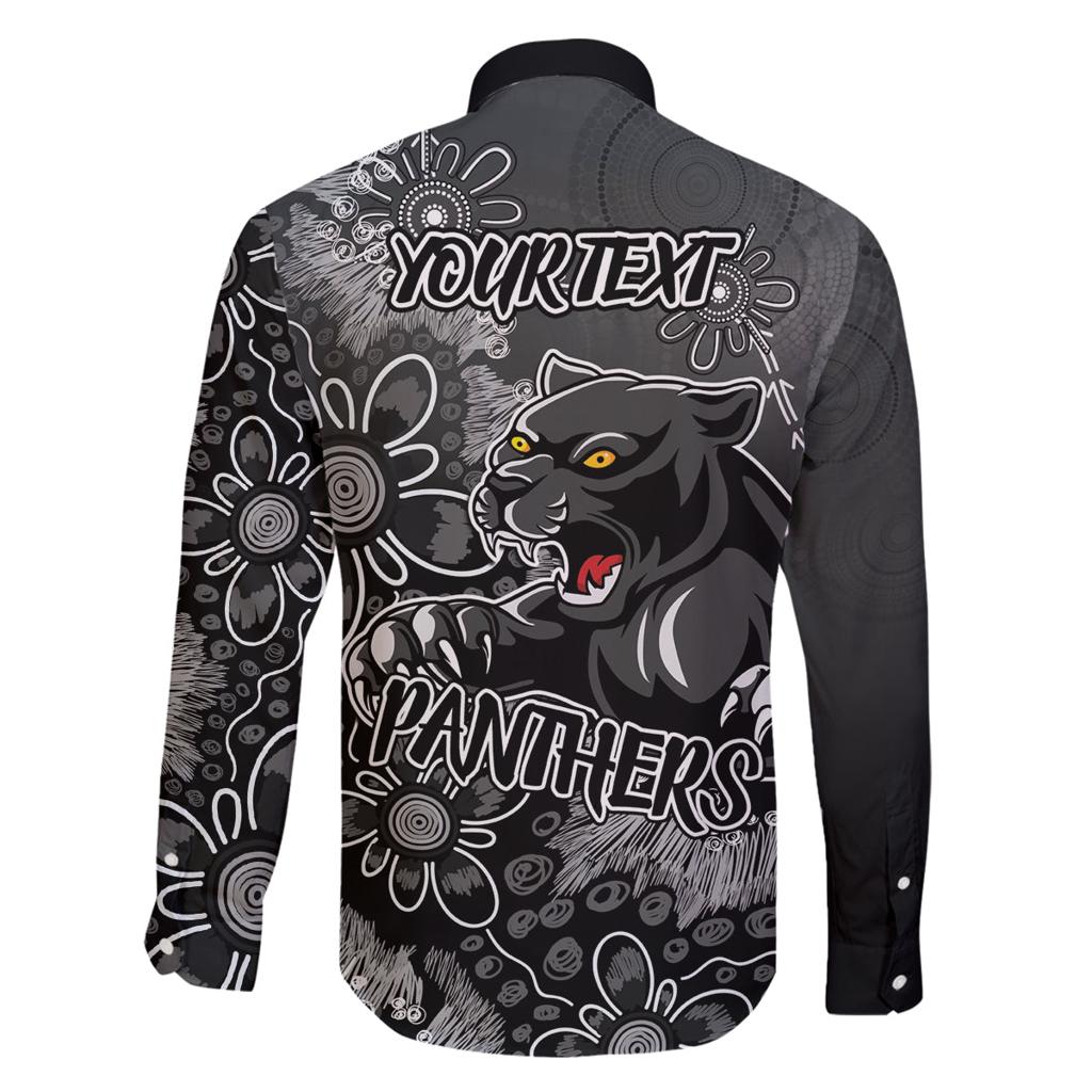 Personalised Panthers NAIDOC Week 2024 Family Matching Off Shoulder Short Dress and Hawaiian Shirt Aboriginal Fire Burning Sparks