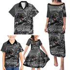 Personalised Panthers NAIDOC Week 2024 Family Matching Puletasi and Hawaiian Shirt Aboriginal Fire Burning Sparks