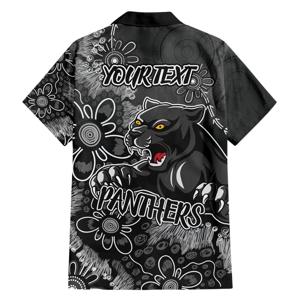 Personalised Panthers NAIDOC Week 2024 Family Matching Short Sleeve Bodycon Dress and Hawaiian Shirt Aboriginal Fire Burning Sparks