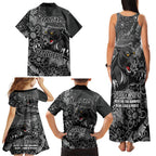 Personalised Panthers NAIDOC Week 2024 Family Matching Tank Maxi Dress and Hawaiian Shirt Aboriginal Fire Burning Sparks