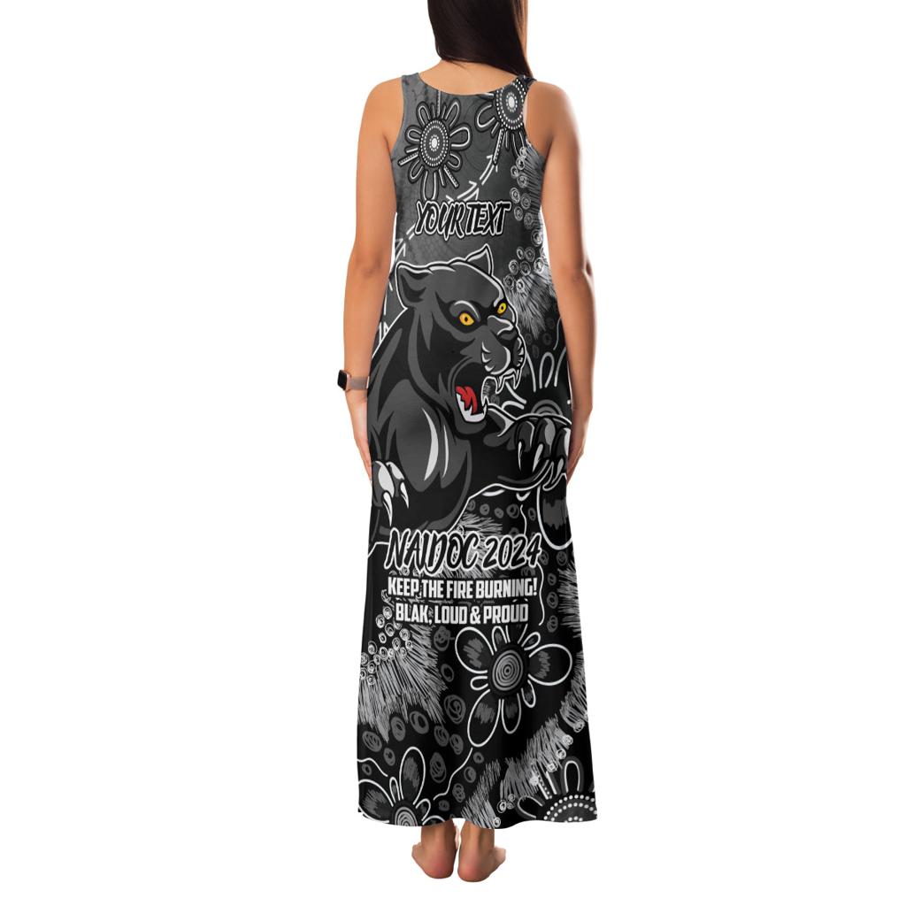Personalised Panthers NAIDOC Week 2024 Family Matching Tank Maxi Dress and Hawaiian Shirt Aboriginal Fire Burning Sparks