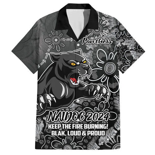 Personalised Panthers NAIDOC Week 2024 Hawaiian Shirt Aboriginal Fire Burning Sparks