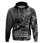 Personalised Panthers NAIDOC Week 2024 Hoodie Aboriginal Fire Burning Sparks