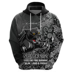 Personalised Panthers NAIDOC Week 2024 Hoodie Aboriginal Fire Burning Sparks