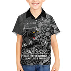 Personalised Panthers NAIDOC Week 2024 Kid Hawaiian Shirt Aboriginal Fire Burning Sparks