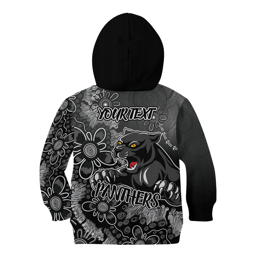 Personalised Panthers NAIDOC Week 2024 Kid Hoodie Aboriginal Fire Burning Sparks