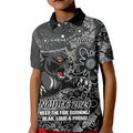 Personalised Panthers NAIDOC Week 2024 Kid Polo Shirt Aboriginal Fire Burning Sparks