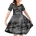 Personalised Panthers NAIDOC Week 2024 Kid Short Sleeve Dress Aboriginal Fire Burning Sparks