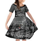 Personalised Panthers NAIDOC Week 2024 Kid Short Sleeve Dress Aboriginal Fire Burning Sparks