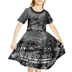 Personalised Panthers NAIDOC Week 2024 Kid Short Sleeve Dress Aboriginal Fire Burning Sparks