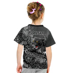 Personalised Panthers NAIDOC Week 2024 Kid T Shirt Aboriginal Fire Burning Sparks