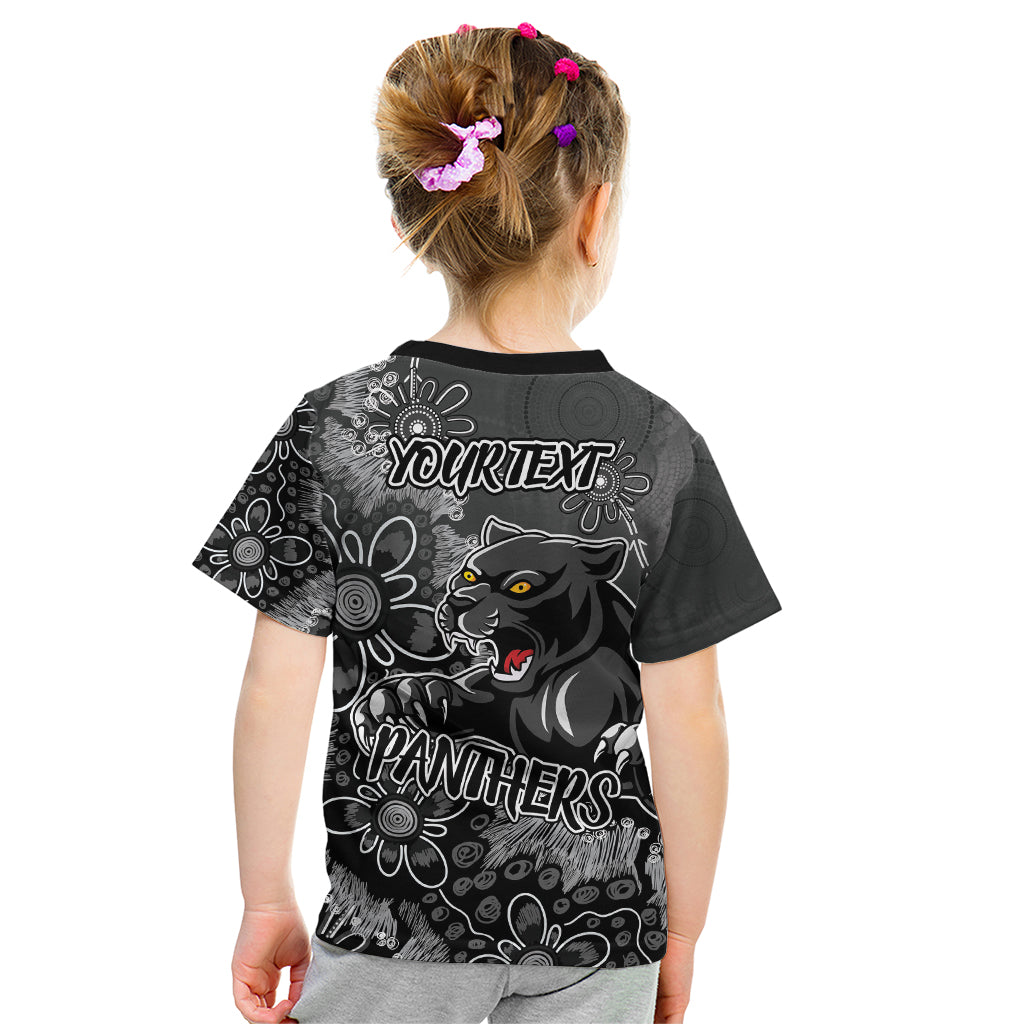 Personalised Panthers NAIDOC Week 2024 Kid T Shirt Aboriginal Fire Burning Sparks