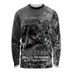 Personalised Panthers NAIDOC Week 2024 Long Sleeve Shirt Aboriginal Fire Burning Sparks