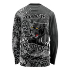 Personalised Panthers NAIDOC Week 2024 Long Sleeve Shirt Aboriginal Fire Burning Sparks