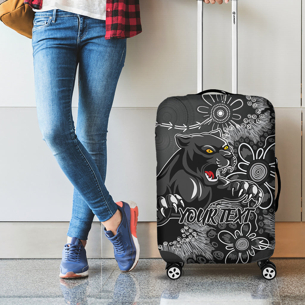 Personalised Panthers NAIDOC Week 2024 Luggage Cover Aboriginal Fire Burning Sparks