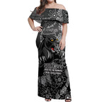 Personalised Panthers NAIDOC Week 2024 Off Shoulder Maxi Dress Aboriginal Fire Burning Sparks