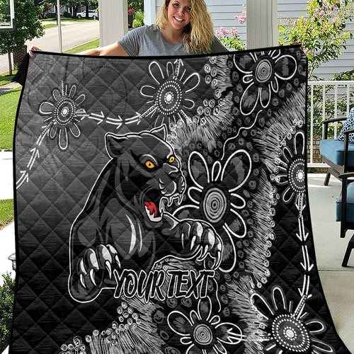 Personalised Panthers NAIDOC Week 2024 Quilt Aboriginal Fire Burning Sparks