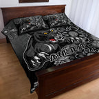 Personalised Panthers NAIDOC Week 2024 Quilt Bed Set Aboriginal Fire Burning Sparks